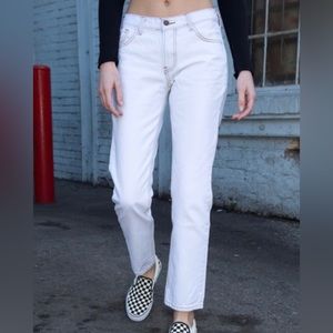 Brandy Melville Serenity Low Rise White Jeans